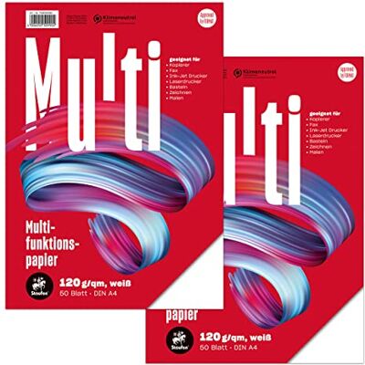 Staufen Stauen Style multifunktionellt papper, DIN A4, 120 g/m², färg vit – 2 pack med 50 ark vardera Staufen Stauen Style multifunktionellt papper, DIN A4, 120 g/m², färg vit – 2 pack med 50 ark vardera