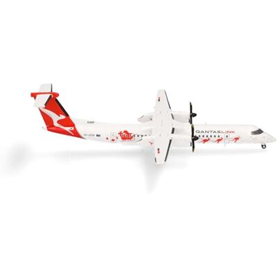 Herpa modellflygplan QantasLink Bombardier Q400 "Dasher-8", skala 1:200, modell, samlarobjekt, flygplan utan ställ, metallfigur Herpa modellflygplan QantasLink Bombardier Q400 "Dasher-8", skala 1:200, modell, samlarobjekt, flygplan utan ställ, metallfigur