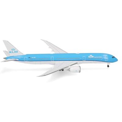 Herpa flygplansmodell KLM Boeing 787-9 Dreamliner, miniatyr i skala 1:500, samlarobjekt, flygplansmodell utan ställ, metall Herpa flygplansmodell KLM Boeing 787-9 Dreamliner, miniatyr i skala 1:500, samlarobjekt, flygplansmodell utan ställ, metall