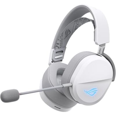 Asus ROG Pelta gaminghörlurar, vit – Bluetooth, 2,4 GHz, USB-C, Multiplattform Asus ROG Pelta gaminghörlurar, vit – Bluetooth, 2,4 GHz, USB-C, Multiplattform