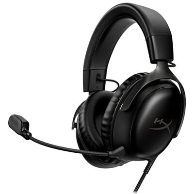 HyperX Cloud III Wired Gaming Headset PC PS5 Xbox Series X S Angled 53mm Drivers DTS Memory Foam Sturdy Frame Ultra Clear 10mm Microphone USB-C USB-A 3.5mm HyperX Cloud III Wired Gaming Headset PC PS5 Xbox Series X S Angled 53mm Drivers DTS Memory Foam Sturdy Frame Ultra Clear 10mm Microphone USB-C USB-A 3.5mm