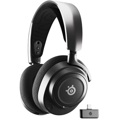 SteelSeries Arctis Nova 7 trådlöst headset för flera plattformar – Magnetiska drivenheter i neodym – 2.4GHz + mixbar Bluetooth – 38 hr USB-C-batteri – ClearCast Gen2 AI-mick –PC, PS5, Switch,VR,mobil SteelSeries Arctis Nova 7 trådlöst headset för flera plattformar – Magnetiska drivenheter i neodym – 2.4GHz + mixbar Bluetooth – 38 hr USB-C-batteri – ClearCast Gen2 AI-mick –PC, PS5, Switch,VR,mobil