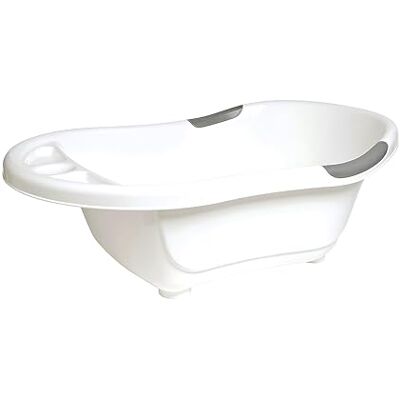 dBb Remond 306005 genomskinligt badkar med plugghål och halkfria handtag vit dBb Remond 306005 genomskinligt badkar med plugghål och halkfria handtag vit