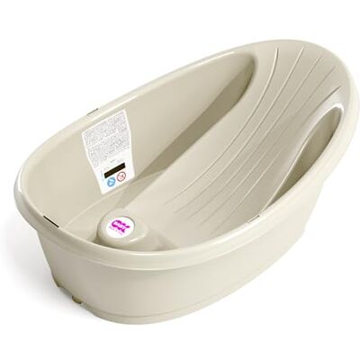 OKBABY Onda Baby Bad Halksäker med inbyggd mikroinkapslad digital termometer med flytande kristaller Vinklat ryggstöd för extra bekvämlighet Passar inuti badkar eller duschkabin, Vit OKBABY Onda Baby Bad Halksäker med inbyggd mikroinkapslad digital termometer med flytande kristaller Vinklat ryggstöd för extra bekvämlighet Passar inuti badkar eller duschkabin, Vit