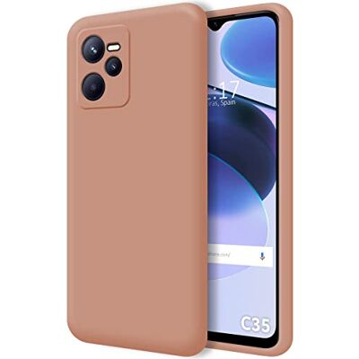 Tumundosmartphone Ultra mjukt flytande silikonfodral för Realme C35 Färg Rosa Tumundosmartphone Ultra mjukt flytande silikonfodral för Realme C35 Färg Rosa