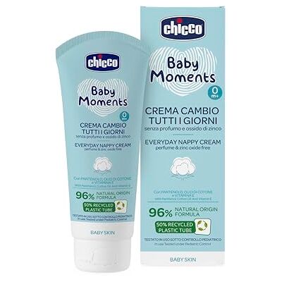 Chicco Baby Moments Dag Bytespasta, Blöjbytespasta, Lätt konsistens för daglig användning, parfymfri, dermatologiskt testad på känslig hud, 100 ml Chicco Baby Moments Dag Bytespasta, Blöjbytespasta, Lätt konsistens för daglig användning, parfymfri, dermatologiskt testad på känslig hud, 100 ml