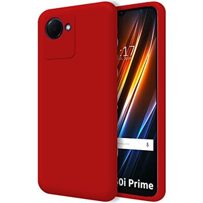 Tumundosmartphone Ultra mjukt flytande silikonfodral för Realme Narzo 50i Prime Färg Röd Tumundosmartphone Ultra mjukt flytande silikonfodral för Realme Narzo 50i Prime Färg Röd
