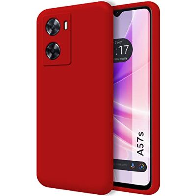 Tumundosmartphone Ultra mjukt flytande silikonfodral för OPPO A57s Röd färg Tumundosmartphone Ultra mjukt flytande silikonfodral för OPPO A57s Röd färg