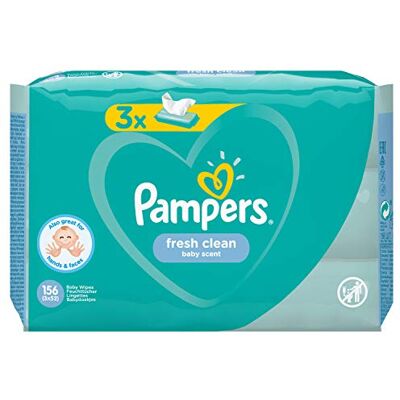 Pampers Fresh Clean 81688041 babytvättservetter 52 styck Våtservetter för baby wipe, plastpåse, Girl/Boy, Turkos, Vit, Tyskland, 896,7 g) Pampers Fresh Clean 81688041 babytvättservetter 52 styck Våtservetter för baby wipe, plastpåse, Girl/Boy, Turkos, Vit, Tyskland, 896,7 g)