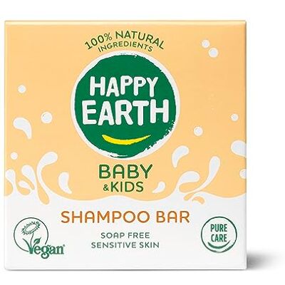 HAPPY EARTH 100% naturlig schampo bar för baby & barn 50 gr HAPPY EARTH 100% naturlig schampo bar för baby & barn 50 gr