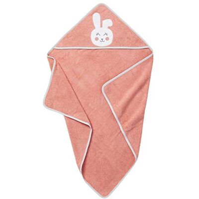 Babycalin badhandduk för bebis - 80x80cm - Rosa - Bomull Babycalin badhandduk för bebis - 80x80cm - Rosa - Bomull