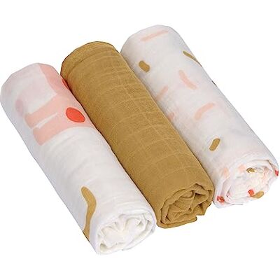 Lassig LÄSSIG Baby Muslinduk Burt Tyg Swaddle Filt Set med 3 Bomull 80 x 80 cm/Heavenly Soft Swaddle L Little Mateys Cat Lassig LÄSSIG Baby Muslinduk Burt Tyg Swaddle Filt Set med 3 Bomull 80 x 80 cm/Heavenly Soft Swaddle L Little Mateys Cat