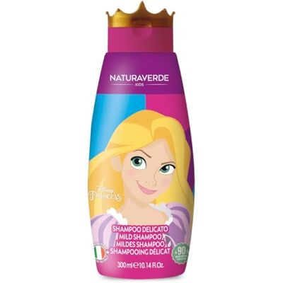 Naturaverde Kids Disney Princess schampo för barn, Rapunzel, hårtvål, barnhygienprodukter, med organisk honungsextrakt, 300 ml Naturaverde Kids Disney Princess schampo för barn, Rapunzel, hårtvål, barnhygienprodukter, med organisk honungsextrakt, 300 ml