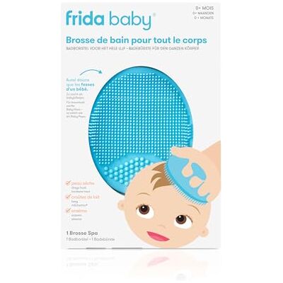 Frida Baby DermaFrida The SkinSoother babybadborste: borste mot mjölkskorpor, oumbärlig för torr hud, mjölkskorpor och eksem Frida Baby DermaFrida The SkinSoother babybadborste: borste mot mjölkskorpor, oumbärlig för torr hud, mjölkskorpor och eksem