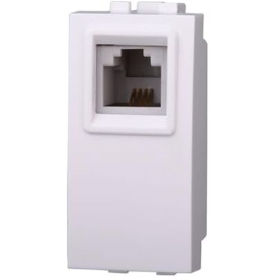 IXTRIMA RJ11 telefonkontakt vit färg kompatibel med Bticino Living Light/international 1st IXTRIMA RJ11 telefonkontakt vit färg kompatibel med Bticino Living Light/international 1st