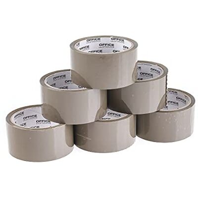 OFFICER PRODUCTS Officiella produkter 15025031-18 förpackningstejp färg: brun/6 rullar/bredd 48 mm x längd 46 m/färgad PP-packtejp med akryllim/förpackningstejp pakettejp/ OFFICER PRODUCTS Officiella produkter 15025031-18 förpackningstejp färg: brun/6 rullar/bredd 48 mm x längd 46 m/färgad PP-packtejp med akryllim/förpackningstejp pakettejp/