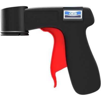 GEB EASY SPRAY Universell spraypistol för aerosol. Gör det möjligt att spraya stora ytor snabbare. Ergonomiskt handtag för enkel applicering GEB EASY SPRAY Universell spraypistol för aerosol. Gör det möjligt att spraya stora ytor snabbare. Ergonomiskt handtag för enkel applicering