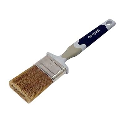 Nespoli 50 mm SoftTouch platt målarborste, impregneringsmålningsborstar och färg för trä, DIY trämålarpenslar, ergonomiskt handtag FillPro-trådar för enhetlig utformning Nespoli 50 mm SoftTouch platt målarborste, impregneringsmålningsborstar och färg för trä, DIY trämålarpenslar, ergonomiskt handtag FillPro-trådar för enhetlig utformning