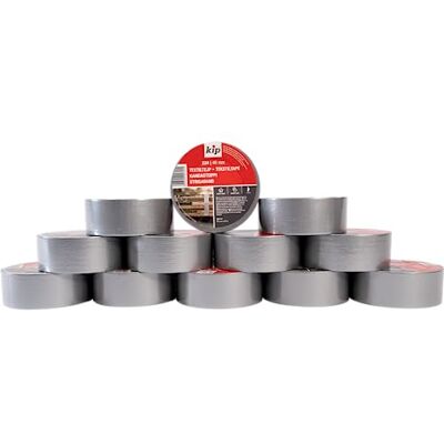 Kip 12 rullar tejp 224–47 stenband – vattenavvisande tygband av PE för gips och sten – pansartejp för inomhus- och utomhusbruk – 48 mm x 50 m Kip 12 rullar tejp 224–47 stenband – vattenavvisande tygband av PE för gips och sten – pansartejp för inomhus- och utomhusbruk – 48 mm x 50 m