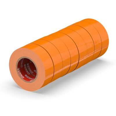 ERKO 8 st av elektrisk isoleringstejp - Professionell, Orange, 19mm x 20m ERKO 8 st av elektrisk isoleringstejp - Professionell, Orange, 19mm x 20m