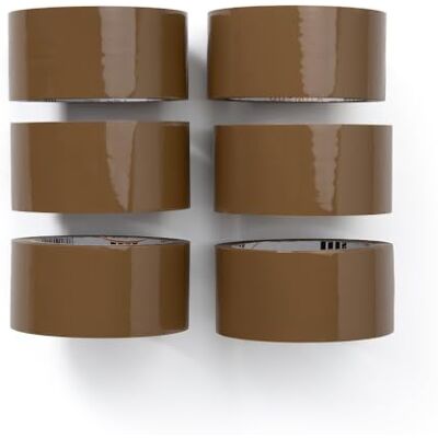 PENNELLIFICIO 2000 Set med 6 band Förpackningsklistermärken, för frakt och flyttning, rivbeständig, brun färg, storlek 50 mm x 66 m PENNELLIFICIO 2000 Set med 6 band Förpackningsklistermärken, för frakt och flyttning, rivbeständig, brun färg, storlek 50 mm x 66 m