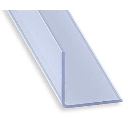 CQFD Transparent PVC hörngjutning, 20 x 20 mm, 1 m CQFD Transparent PVC hörngjutning, 20 x 20 mm, 1 m