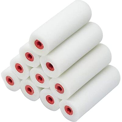 Fit For The Job 10-pack 4-tums miniskumrullar för gör-det-själv-målning med glansiga och satinfärger, 4" 100 mm Fit For The Job 10-pack 4-tums miniskumrullar för gör-det-själv-målning med glansiga och satinfärger, 4" 100 mm