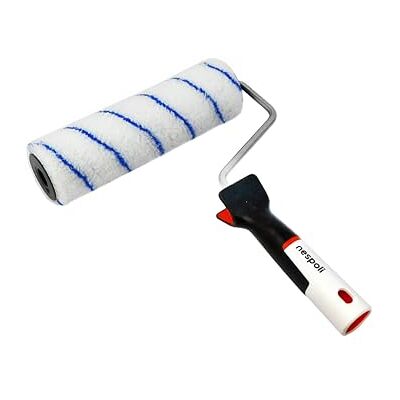 Nespoli 22 cm målningsrulle för släta ytor, gips och gör-det-själv-arbete, rulle väggmålning och fixering för innerväggar, ergonomiskt mjukt handtag bekväm, enhetlig applikation Nespoli 22 cm målningsrulle för släta ytor, gips och gör-det-själv-arbete, rulle väggmålning och fixering för innerväggar, ergonomiskt mjukt handtag bekväm, enhetlig applikation