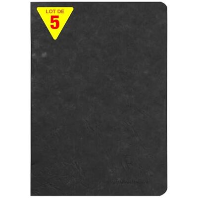 Clairefontaine 733161Cpack Collection Age Bag Un Lot de 5 Cahiers Agrafés Noirs A5 14,8x21 cm 96 Pages Lignées Papier Blanc 90 g Couvertures Carte Lustrée Grain Cuir Clairefontaine 733161Cpack Collection Age Bag Un Lot de 5 Cahiers Agrafés Noirs A5 14,8x21 cm 96 Pages Lignées Papier Blanc 90 g Couvertures Carte Lustrée Grain Cuir