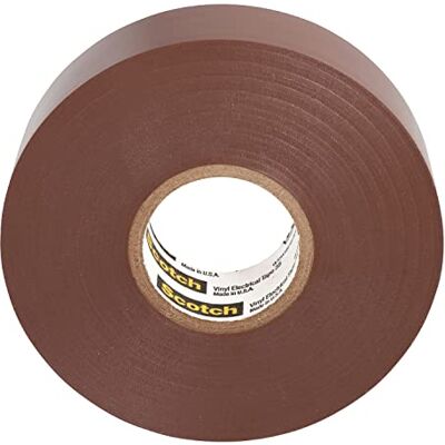 3M Scotch vinyl färgkodning elektrisk tejp 35, 3/4 tum x 76 fot, brun 3M Scotch vinyl färgkodning elektrisk tejp 35, 3/4 tum x 76 fot, brun