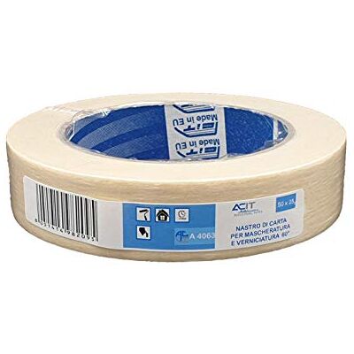 ACIT Pappersmaskeringstejp, målning, 50 m x 25 mm, enkel förpackning, vit ACIT Pappersmaskeringstejp, målning, 50 m x 25 mm, enkel förpackning, vit