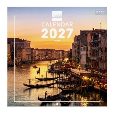 Finocam International Wall Calendar 2027 Venice Images Monthly calendar. Planning, Organisation, Time Management & Productivity Finocam International Wall Calendar 2027 Venice Images Monthly calendar. Planning, Organisation, Time Management & Productivity