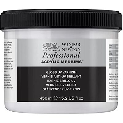 Winsor & Newton 3050929 UV – glänsande glans, skyddande skikt för akrylbilder – 450 ml flaska Winsor & Newton 3050929 UV – glänsande glans, skyddande skikt för akrylbilder – 450 ml flaska