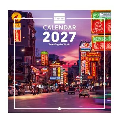Finocam International Wall Calendar 2027 Traveling Images Monthly calendar. Planning, Organisation, Time Management & Productivity Finocam International Wall Calendar 2027 Traveling Images Monthly calendar. Planning, Organisation, Time Management & Productivity