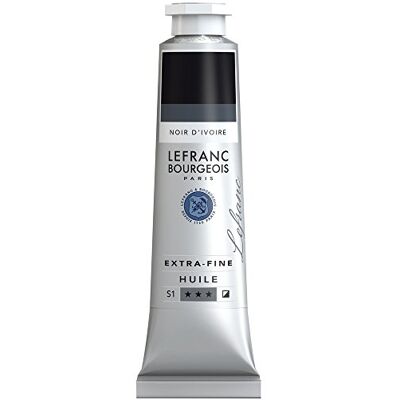 Lefranc Bourgeois , Oljebaserad färg, elfenbenssvart, 40 ml Lefranc Bourgeois , Oljebaserad färg, elfenbenssvart, 40 ml
