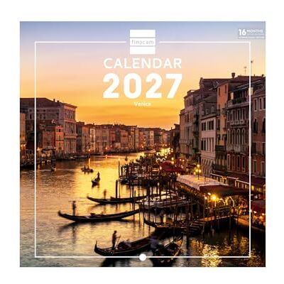 Finocam International Wall Calendar 2027 Venice Images Monthly calendar. Planning, Organisation, Time Management & Productivity Finocam International Wall Calendar 2027 Venice Images Monthly calendar. Planning, Organisation, Time Management & Productivity