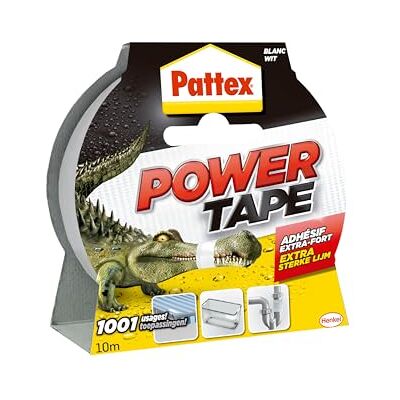Pattex Power Tape reparationstejp i låda, 10 m, vit Pattex Power Tape reparationstejp i låda, 10 m, vit