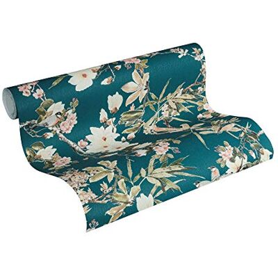A.S. Création Michalsky Living Icke-vävd tapet Dream Again tapet med blommor 10,05 m x 53 cm blå grön rosa tillverkad i Tyskland 364984 36498-4 A.S. Création Michalsky Living Icke-vävd tapet Dream Again tapet med blommor 10,05 m x 53 cm blå grön rosa tillverkad i Tyskland 364984 36498-4