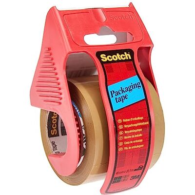 Scotch C5020D förpackningstejp i handdispenser, 48 mm x 20,3 m, brun Scotch C5020D förpackningstejp i handdispenser, 48 mm x 20,3 m, brun