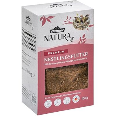 Dehner Natura Premium foder för vilda fåglar, nestlingsmat, året runt-foder för uppfödning proteinrikt, högkvalitativt fågelfoder för föräldrarnas vilda fåglar, 100 g Dehner Natura Premium foder för vilda fåglar, nestlingsmat, året runt-foder för uppfödning proteinrikt, högkvalitativt fågelfoder för föräldrarnas vilda fåglar, 100 g