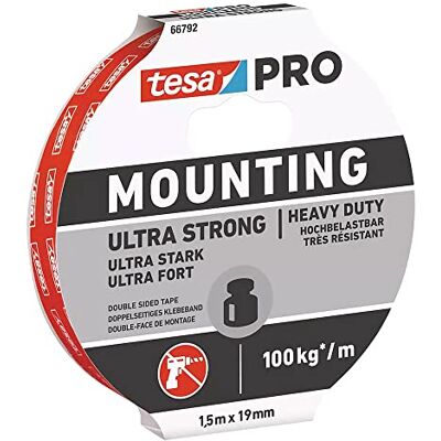 tesa Dubbelhäftande tejp Mounting PRO Ultra Strong 1,5mx19mm tesa Dubbelhäftande tejp Mounting PRO Ultra Strong 1,5mx19mm