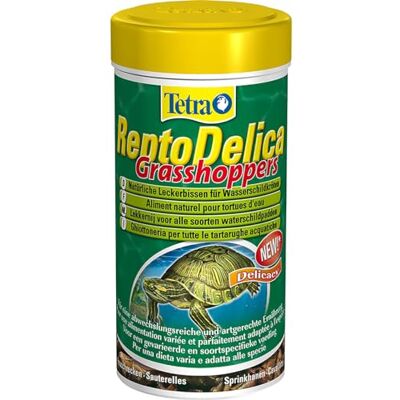 Tetra ReptoDelica Grasshoppers sköldpaddsfoder – naturfoder av torkade höskräckor, 250 ml burk Tetra ReptoDelica Grasshoppers sköldpaddsfoder – naturfoder av torkade höskräckor, 250 ml burk