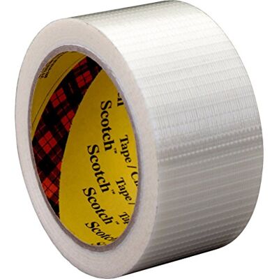3M Scotch filamenttejp kraftfull 8959, förpackningstejp, reparationstejp för krävande applikationer, glasfiberförstärkt, fuktbeständig, 38 mm x 50 m, transparent (1-pack) 3M Scotch filamenttejp kraftfull 8959, förpackningstejp, reparationstejp för krävande applikationer, glasfiberförstärkt, fuktbeständig, 38 mm x 50 m, transparent (1-pack)