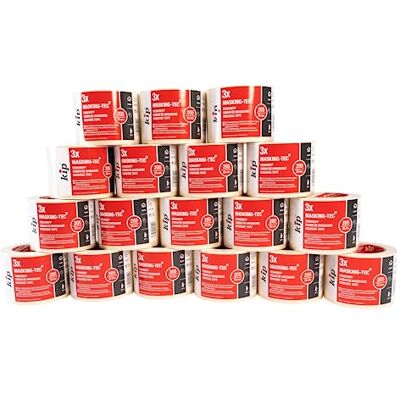 Kip 18-pack tejp, 205-98, finkräppa, professionellt målarbrappa, impregnerat maskeringstejp för målning och lackering, 3 rullar per 30 mm x 50 m Kip 18-pack tejp, 205-98, finkräppa, professionellt målarbrappa, impregnerat maskeringstejp för målning och lackering, 3 rullar per 30 mm x 50 m