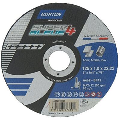 Norton Superbleue 5 Tunna Skivor för Stål och Rostfritt Stål Norton Superbleue 5 Tunna Skivor för Stål och Rostfritt Stål