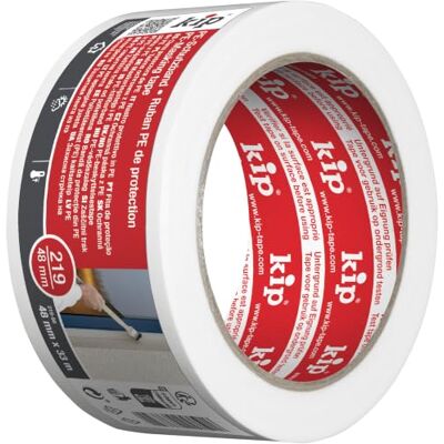 Kip Tape 219-56 skyddstejp – professionell tejptejp av PE för plastunderlag – målningstejp för rena kanter vid målning och målning – 50 mm x 33 m Kip Tape 219-56 skyddstejp – professionell tejptejp av PE för plastunderlag – målningstejp för rena kanter vid målning och målning – 50 mm x 33 m