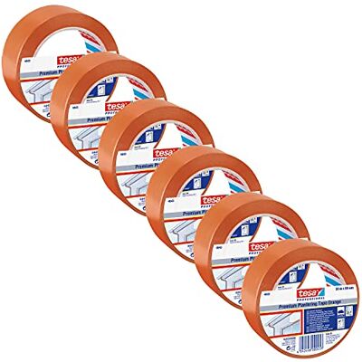 tesa Rengöringsband 4843 vinterband – 6-pack – maskeringstejp för rengöring och målning vid låga temperaturer – för maskering och täckning – orange – 50 m x 25 mm vardera tesa Rengöringsband 4843 vinterband – 6-pack – maskeringstejp för rengöring och målning vid låga temperaturer – för maskering och täckning – orange – 50 m x 25 mm vardera