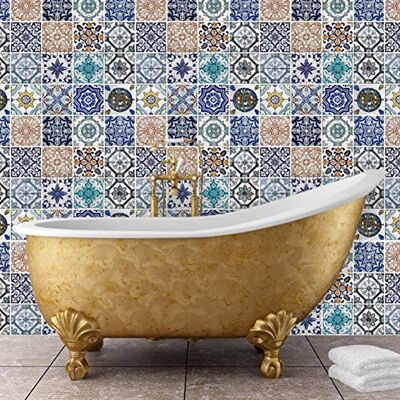 WALPLUS WS3021+WS3022 54 x 54 cm Väggdekor - Mosaikplattor Mönster WALPLUS WS3021+WS3022 54 x 54 cm Väggdekor - Mosaikplattor Mönster
