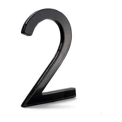 Montague Metal Products MHN-06-F-BK1-2 Moderna flytande husnummer, massivt aluminium, 15 cm, pulverlackerad, svart Montague Metal Products MHN-06-F-BK1-2 Moderna flytande husnummer, massivt aluminium, 15 cm, pulverlackerad, svart
