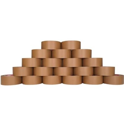 Kip 20 rullar papperspackningstejp 48 mm x 50 m – stark, miljövänlig förpackningstejp av kraftpapper – består av 60% naturliga råvaror och 30% återvunna fibrer. FSC-certifierad Kip 20 rullar papperspackningstejp 48 mm x 50 m – stark, miljövänlig förpackningstejp av kraftpapper – består av 60% naturliga råvaror och 30% återvunna fibrer. FSC-certifierad